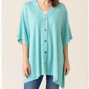 Soft Surroundings Teal Oversized Top Size S/M